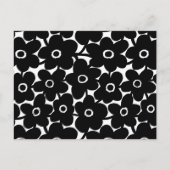 Vette bloemen - zwart en wit briefkaart (Voorkant)