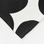 Vette bloemen - zwart fleece deken (Hoek)