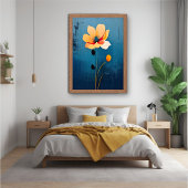 Vette Bloemenkunst met Abstracte Bloemen Perfect Poster