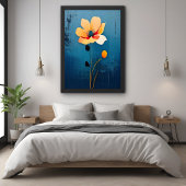 Vette Bloemenkunst met Abstracte Bloemen Poster