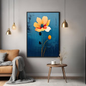 Vette Bloemenkunst met Abstracte Bloemen Poster