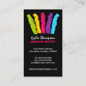 Vette borstels maken artiest visitekaartje (Achterkant)