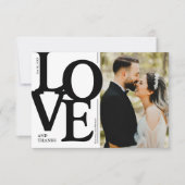 Vette bruiloft foto bruiloft bedankkaart (Voorkant)