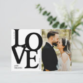 Vette bruiloft foto bruiloft bedankkaart (Staand voorkant)