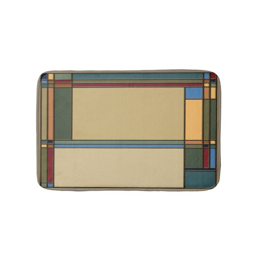 Vette bungalowkleuren badmat (Voorkant)