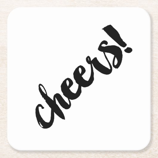 Vette CHEERS! Onderzetters - zwart (Voorkant)