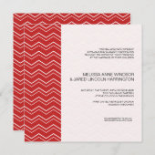 Vette Chevron Stripe Red Modern betaalbaar Kaart (Voorkant / Achterkant)