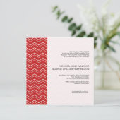 Vette Chevron Stripe Red Modern betaalbaar Kaart (Staand voorkant)