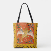Vette Chinese geeltijger, oranje en geel Tote Bag (Achterkant)