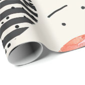 Vette citrus schijf strepen (10) cadeaupapier (Rol Hoek)
