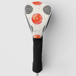 Vette citrus schijf strepen (10) golfheadcover