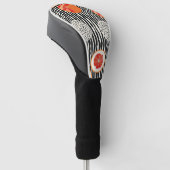 Vette citrus schijf strepen (1) golfheadcover (Schuin)