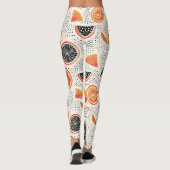 Vette citrus schijf strepen (1) leggings (Achterkant)