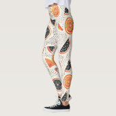 Vette citrus schijf strepen (1) leggings (Links)