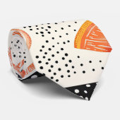 Vette citrus schijf strepen (1) stropdas (Opgerold)