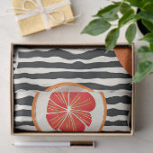 Vette citrus schijf strepen (1) tissuepapier (Geschenk)