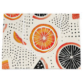 Vette citrus schijf strepen (2) groot cadeauzakje (Voorkant)