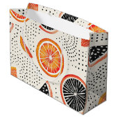 Vette citrus schijf strepen (2) groot cadeauzakje (Achterkant Gekanteld)