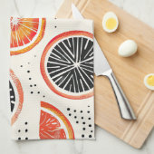 Vette citrus schijf strepen (2) theedoek (Quarter Fold)