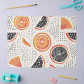 Vette citrus schijf strepen (2) tissuepapier (Craft)