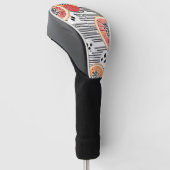 Vette citrus schijf strepen (3) golfheadcover (Schuin)