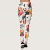 Vette citrus schijf strepen (3) leggings (Achterkant)