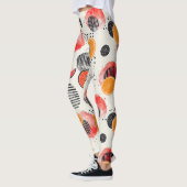 Vette citrus schijf strepen (3) leggings (Links)