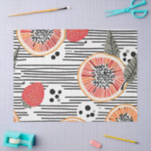 Vette citrus schijf strepen (3) tissuepapier (Craft)