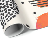 Vette citrus schijf strepen (4) cadeaupapier (Rol Hoek)