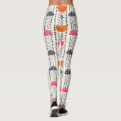 Vette citrus schijf strepen (4) leggings (Achterkant)
