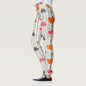 Vette citrus schijf strepen (4) leggings (Links)
