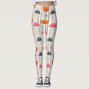 Vette citrus schijf strepen (4) leggings