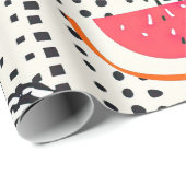 Vette citrus schijf strepen (5) cadeaupapier (Rol Hoek)