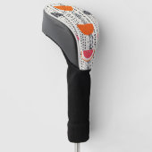 Vette citrus schijf strepen (5) golfheadcover (Schuin)