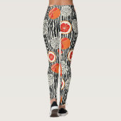 Vette citrus schijf strepen (6) leggings (Achterkant)