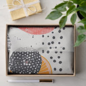 Vette citrus schijf strepen (6) tissuepapier (Geschenk)