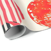 Vette citrus schijf strepen (7) cadeaupapier (Rol Hoek)