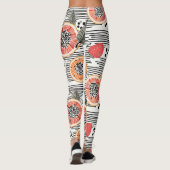 Vette citrus schijf strepen (7) leggings (Achterkant)