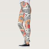 Vette citrus schijf strepen (7) leggings (Links)