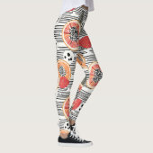 Vette citrus schijf strepen (7) leggings (Rechts)