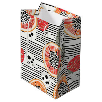 Vette citrus schijf strepen (7) medium cadeauzakje