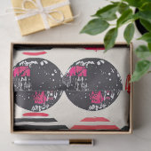 Vette citrus schijf strepen (7) tissuepapier (Geschenk)