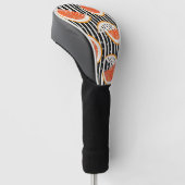 Vette citrus schijf strepen (8) golfheadcover (Schuin)