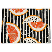Vette citrus schijf strepen (8) groot cadeauzakje (Voorkant)
