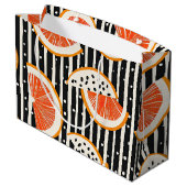 Vette citrus schijf strepen (8) groot cadeauzakje (Achterkant Gekanteld)