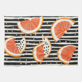 Vette citrus schijf strepen (8) theedoek (Horizontaal)