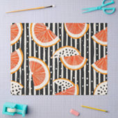 Vette citrus schijf strepen (8) tissuepapier (Craft)