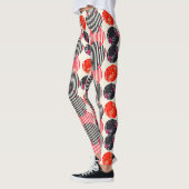 Vette citrus schijf strepen (9) leggings (Links)