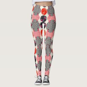 Vette citrus schijf strepen (9) leggings