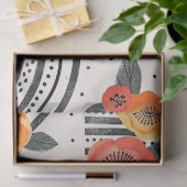 Vette citrus schijf strepen (9) tissuepapier (Geschenk)